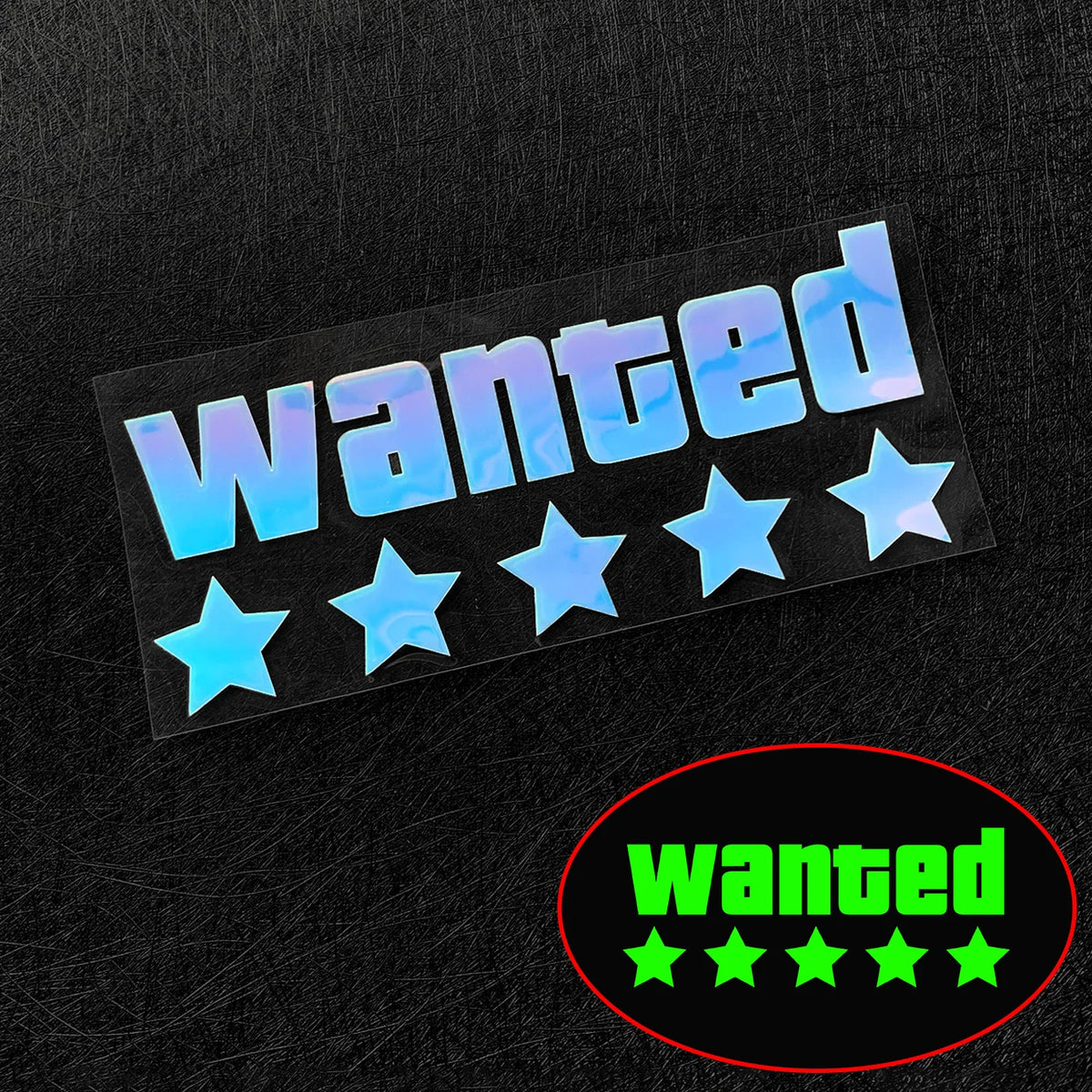 Adesivo de Vinil Impermeável para Motocicleta WANTED - Decoração Adaptável para Moto, Carroceria e Capacete