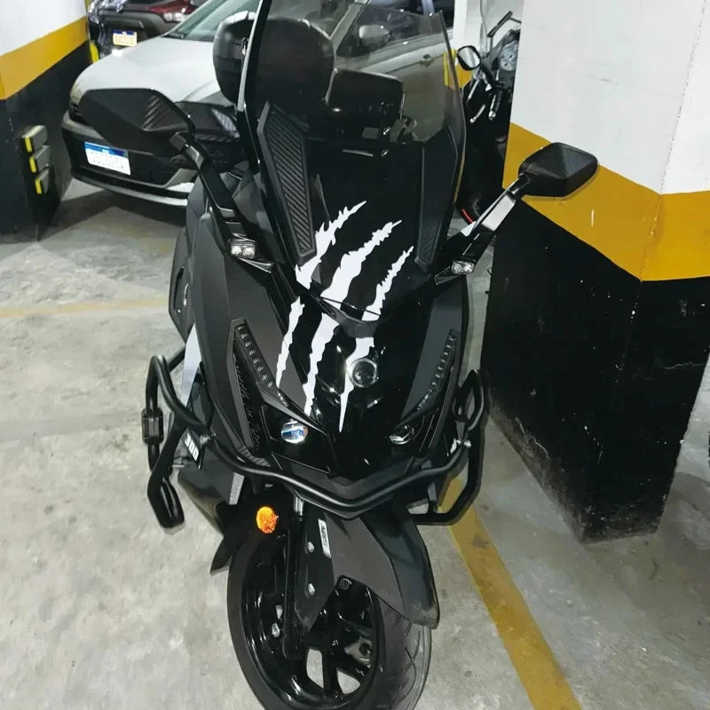 Monster garra zero adesivos de motocicleta para farol carenagem tanque combustível à prova dwaterproof água moto capacete scooter decalques vinil universal
