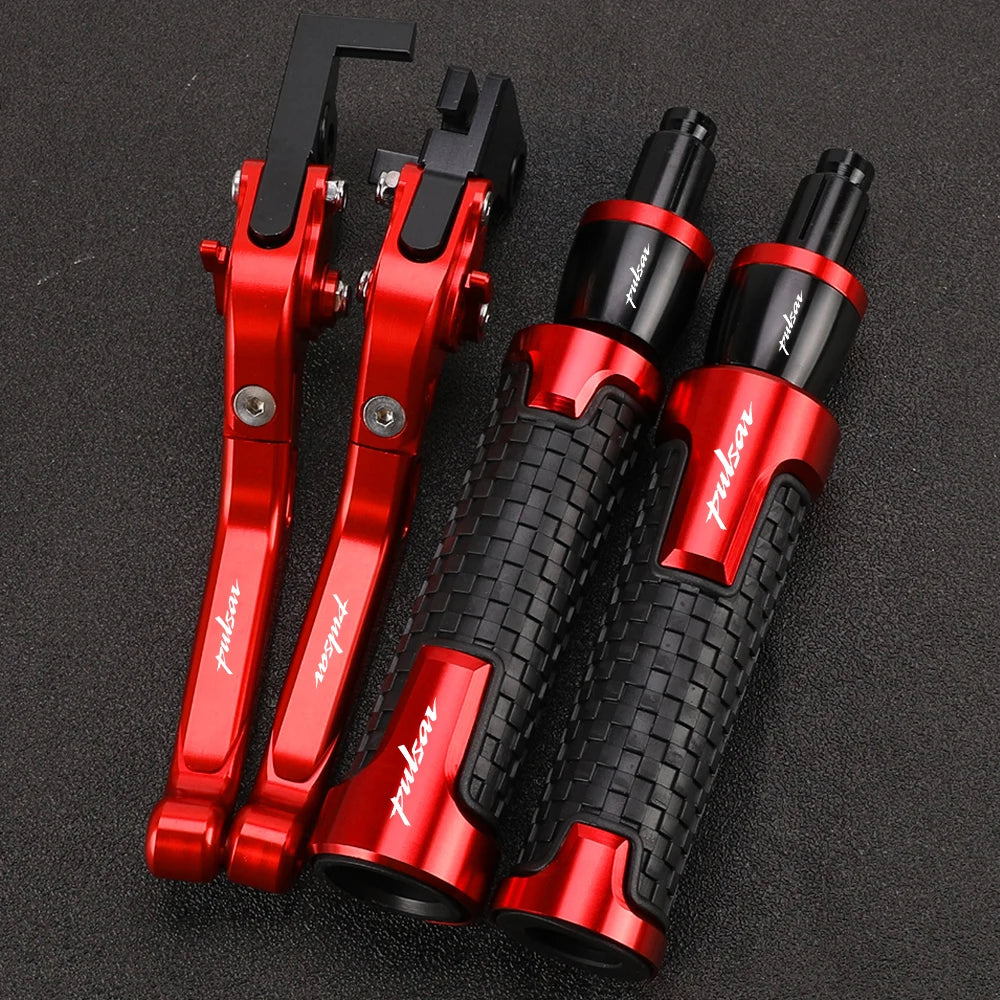 Alavanca de freio de embreagem dobrável ajustável para motocicleta, Grips do guidão termina, Bajaj Pulsar 200 NS, 200 RS, 200 A, 2021 2022 2023 2024