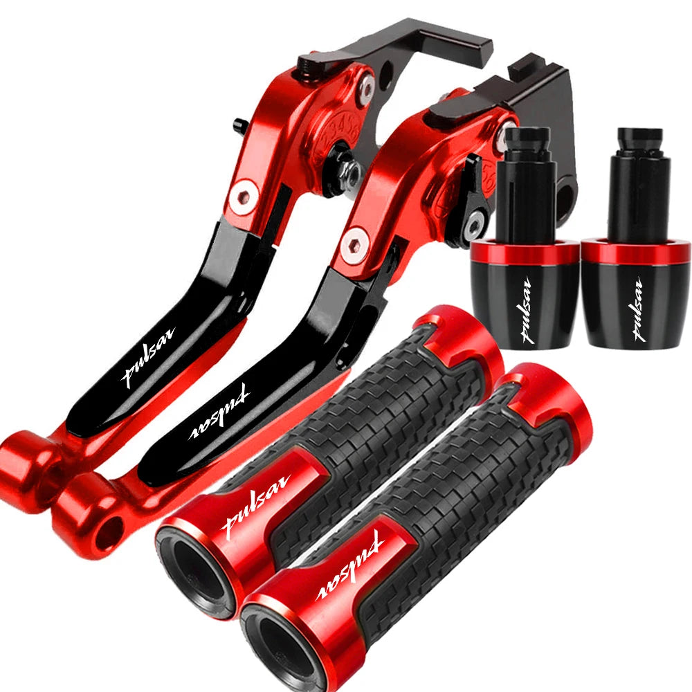 Alavanca de freio de embreagem dobrável ajustável para motocicleta, Grips do guidão termina, Bajaj Pulsar 200 NS, 200 RS, 200 A, 2021 2022 2023 2024