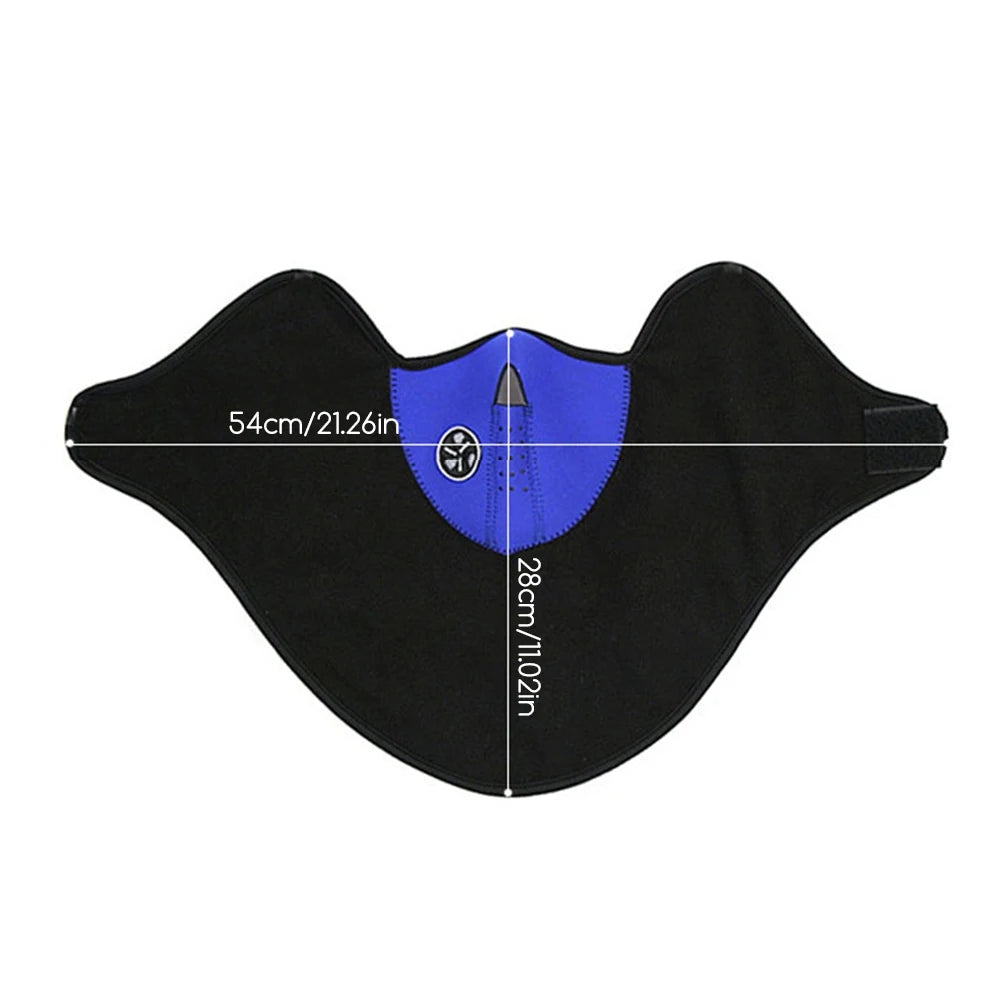 Inverno máscara de ciclismo quente à prova de vento à prova de poeira motocycle meia face capa malha respirável polar velo máscara facial de esqui térmica
