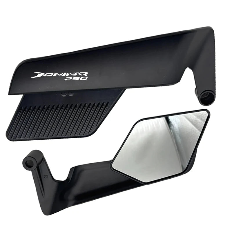 Espelho retrovisor ajustável furtivo para motocicleta, espelhos de asa fixa para bajaj dominar 250 400 pulsar dominar400 2017-2024