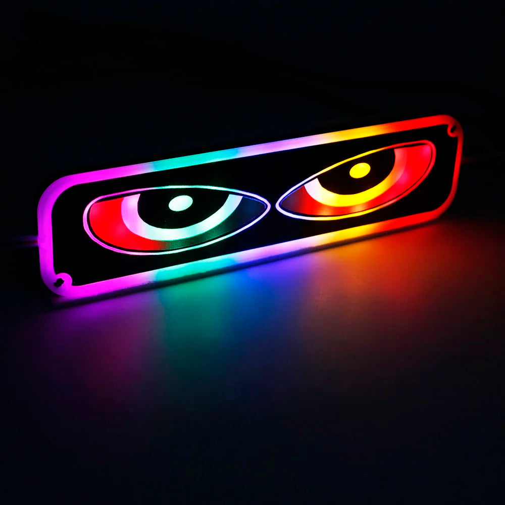 1pcs 12V Módulo Led Devil Demon Eye Luz de advertência estroboscópica para carro motocicleta RGB