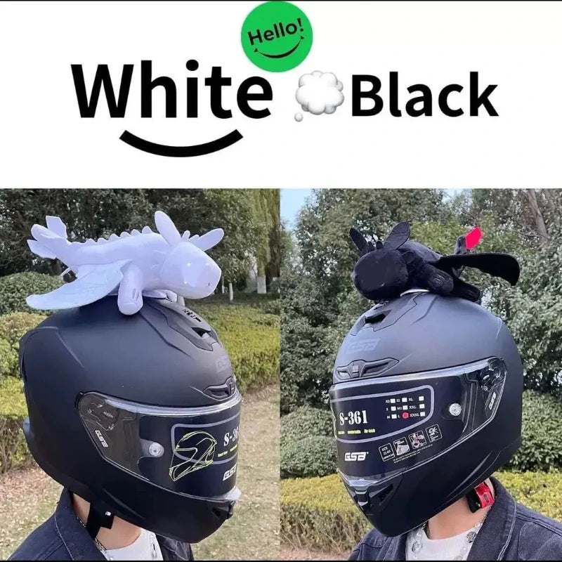 Como Treinar Seu Dragão: Decoração de Capacete de Carro/Moto Desdentado, Boneco Dragão Preto Pequeno, Presente de Aniversário de Animação
