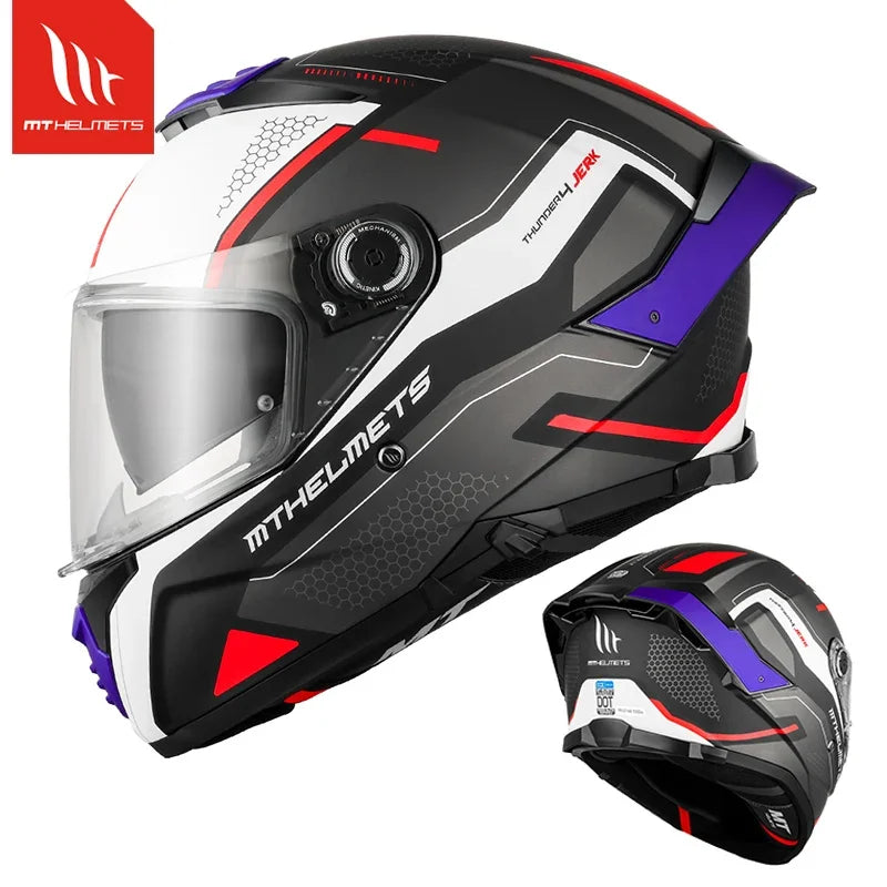 Capacete de Motocicleta MT Thunder 4 SV Original Espanhol, Capacete Integral com Lente Dupla, Certificação ECE DOT, Capacetes para Moto