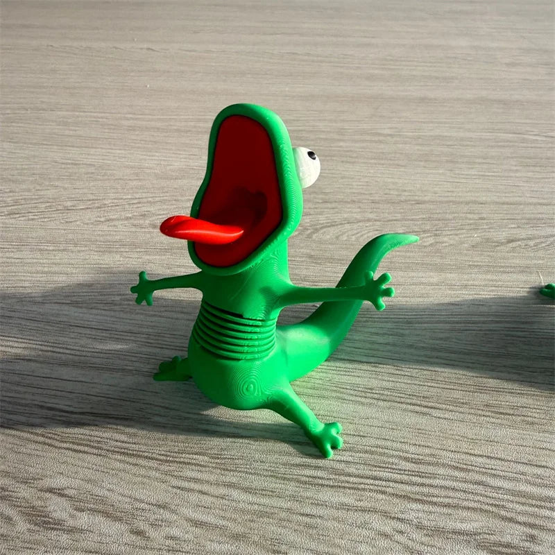 Pingente Decorativo de Mesa e Carro, Impresso em 3D, com Cabeça Oscilante, de Lagarto Fofo Tom, Castor Anime e Lagarto Fofo de Desenho Animado, Mini Pingente Decorativo para Carro, Presente de Decoração