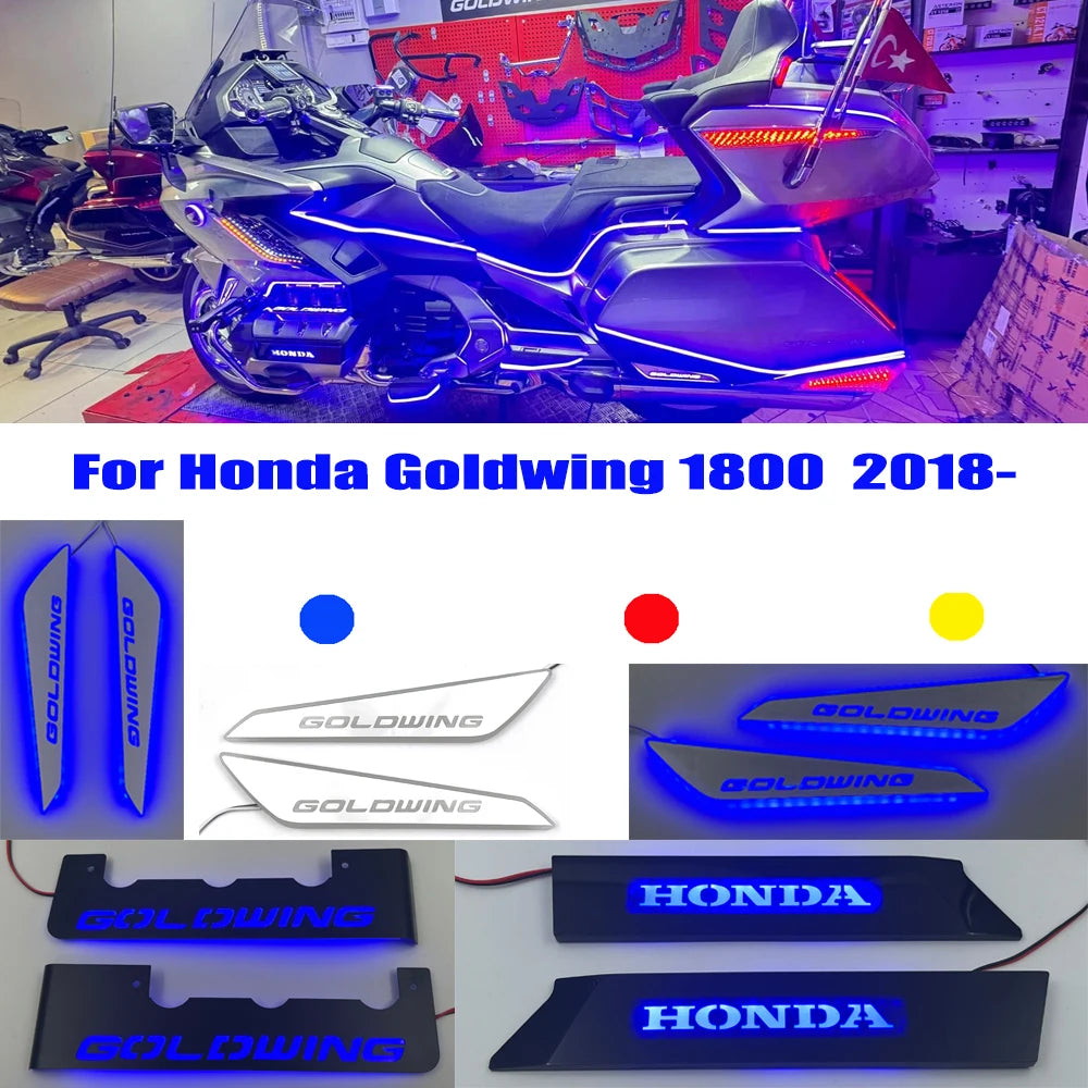 Goldwing 1800 goldwing1800 novos acessórios refletor dianteiro da motocicleta luzes led caixa lateral traseira refletor para honda gl1800 2018-