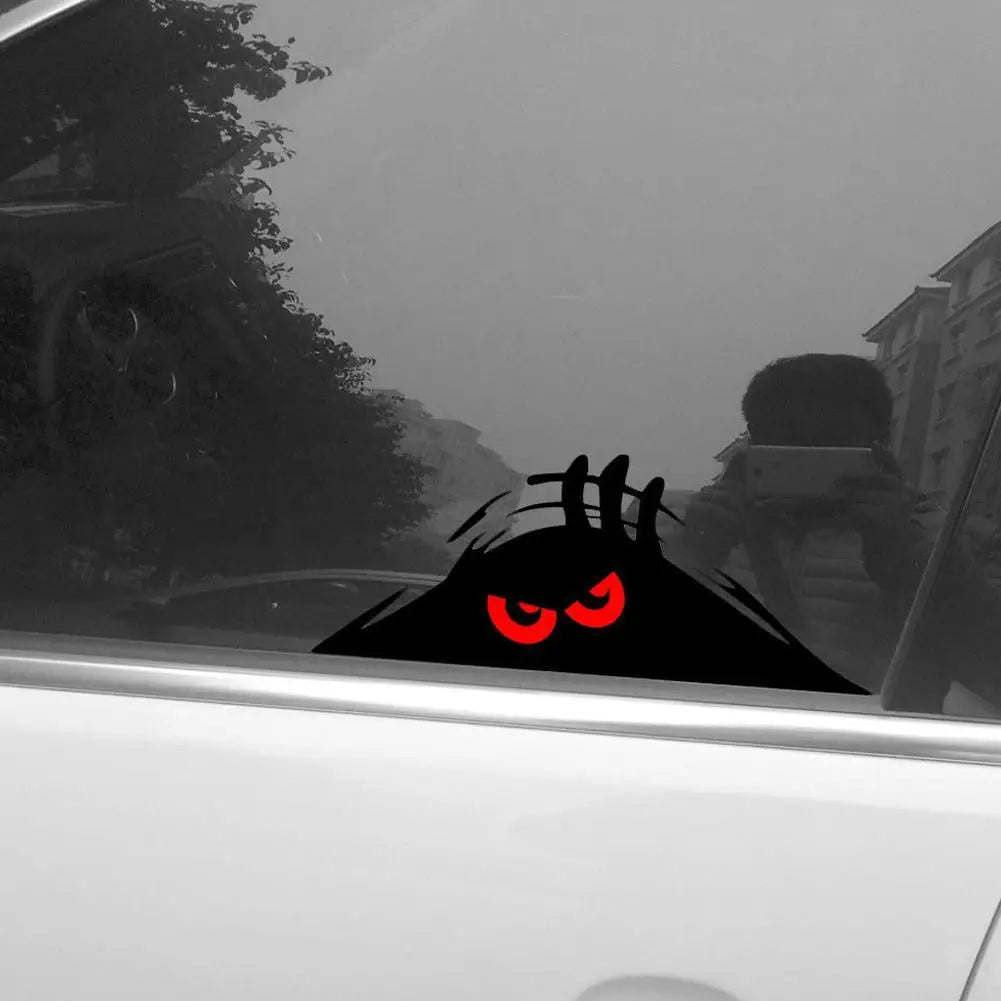 Capa de arranhões à prova d'água espreitando adesivo autoadesivo automático 3D olhos grandes adesivo estilo de carro decoração de farol
