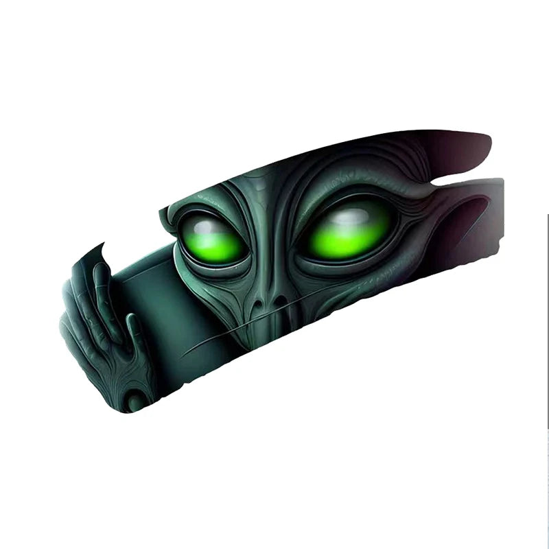 Adesivos de carro alienígena com efeito 3d, para-choque de janela automática, à prova d'água, para-brisa traseiro, decalque de vinil, decoração engraçada de halloween, acessórios para veículos