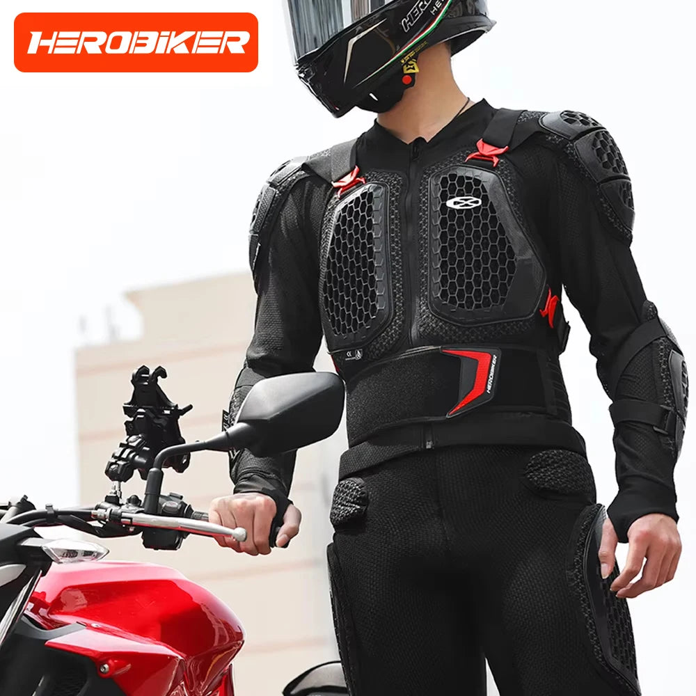 Nova jaqueta de armadura de motocross fora de estrada equipamento de proteção de motocicleta anti acidente peito volta estofamento calças jaqueta de moto ce certificado