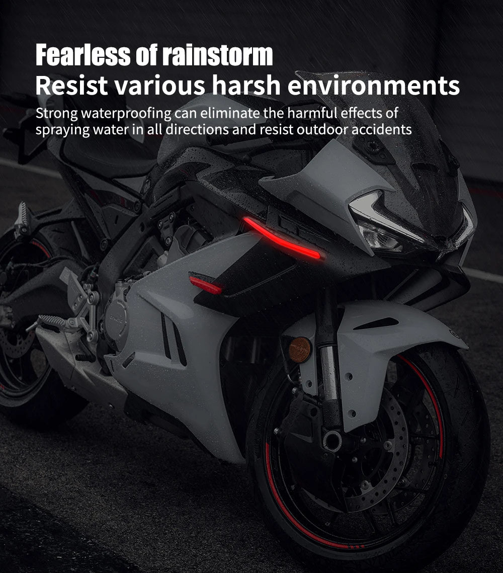 Kit de Luzes LED Aerodinâmicas para Motocicleta, 1 Par de Luzes Decorativas Universais para Motocicleta