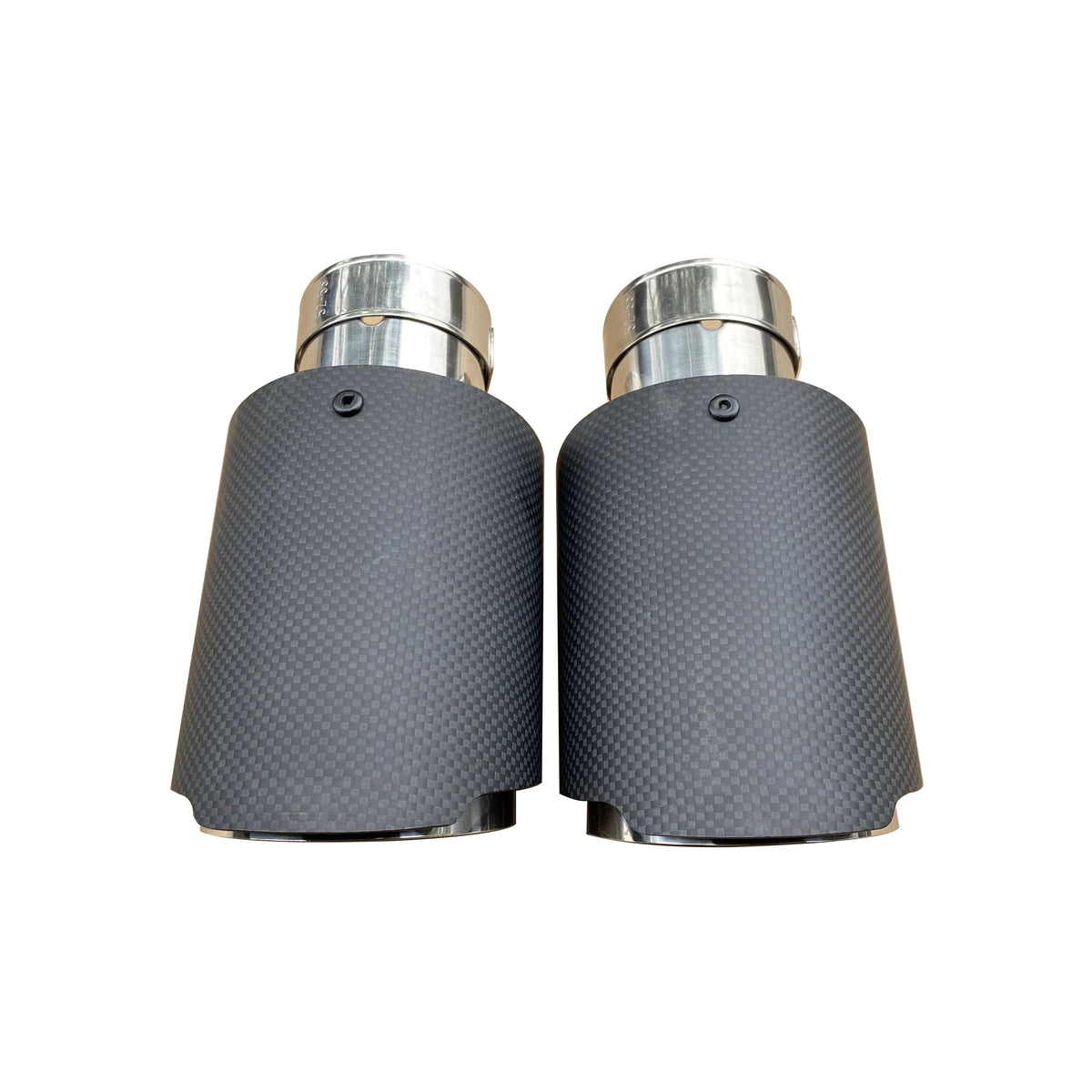 1pc automotivo universal de aço inoxidável tubo escape silenciador fibra carbono guarnição tubo cauda ponta escape