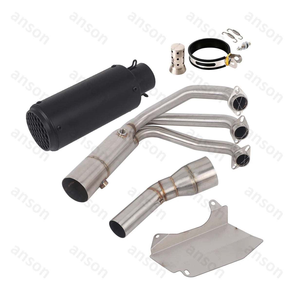 Sistema de Escape Completo com Coletor para CF-Moto 675SR-R 675NK 675SS 2024, Tubo de Ligação Frontal com Silenciador e Sensores
