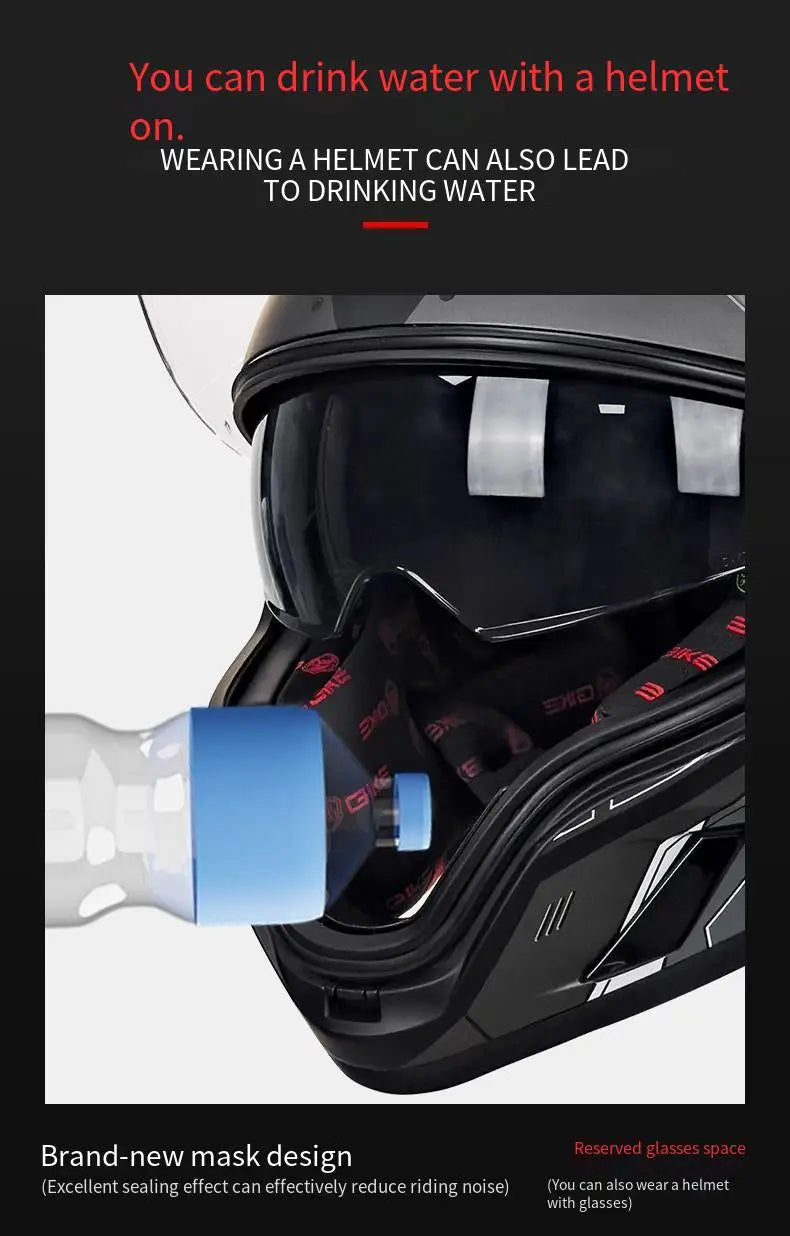Capacete para Motocicleta, Capacete Aberto, com Viseira Dupla para Homens e Mulheres, Capacete de Inverno para Todas as Condições Climáticas, Certificação 3C e DOT