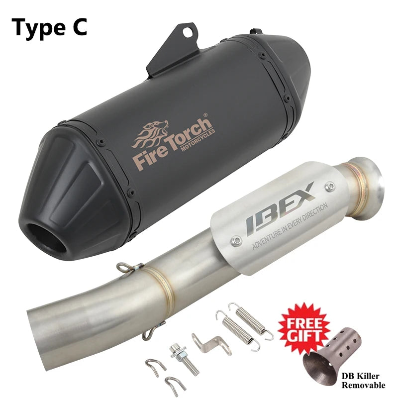 Para CFmoto IBEX800 800MT Sport Explore IBEX 800S 2022-2025 Sistemas de Escape para Motocicletas, Tubo de Ligação Intermediário, Silenciador de Escape, DB Killer