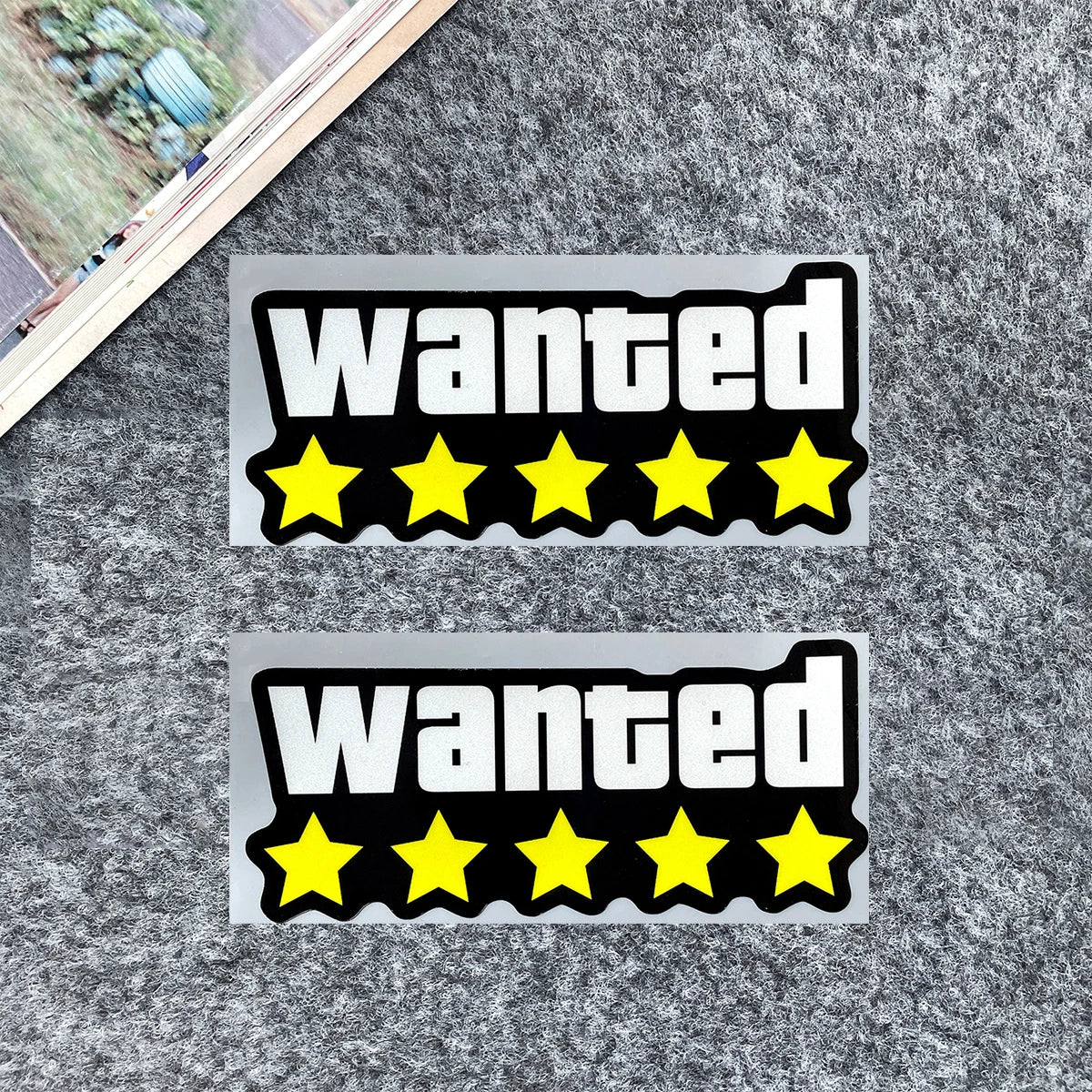 Adesivo de Vinil Impermeável para Motocicleta WANTED - Decoração Adaptável para Moto, Carroceria e Capacete