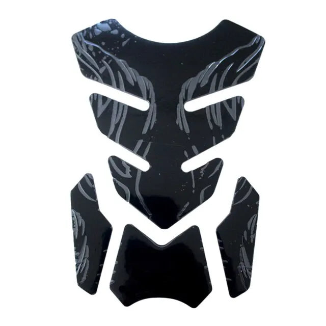 1pc Motocicleta Tankpad Adesivo Fishbone 3D Tank Pad Adesivos Oil Gás Protector Cover Decoração Flame Motocicleta Acessórios