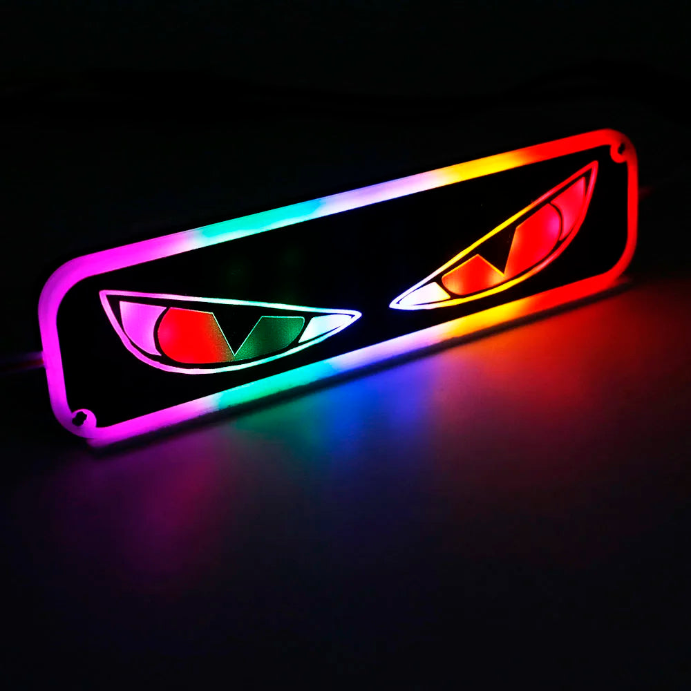 1pcs 12V Módulo Led Devil Demon Eye Luz de advertência estroboscópica para carro motocicleta RGB