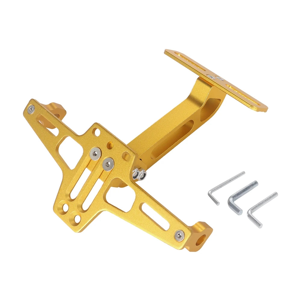 Suporte para placa de matrícula traseira de motocicleta, feito de liga de alumínio, acessório universal para motocicletas, peças para modificação de motocicletas.