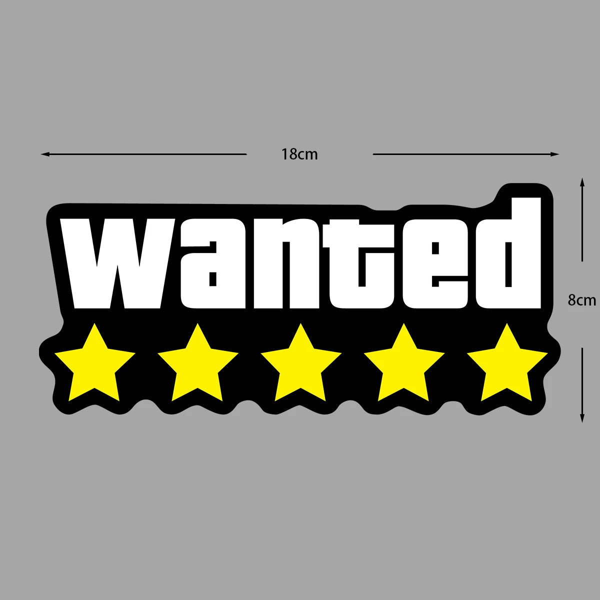 Adesivo de Vinil Impermeável para Motocicleta WANTED - Decoração Adaptável para Moto, Carroceria e Capacete