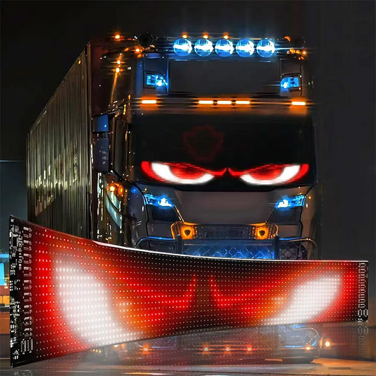 Fonte de sinal de carro led bluetooth carro flexível led tela de publicidade colorida display ultra-fino tela macia acessórios de carro