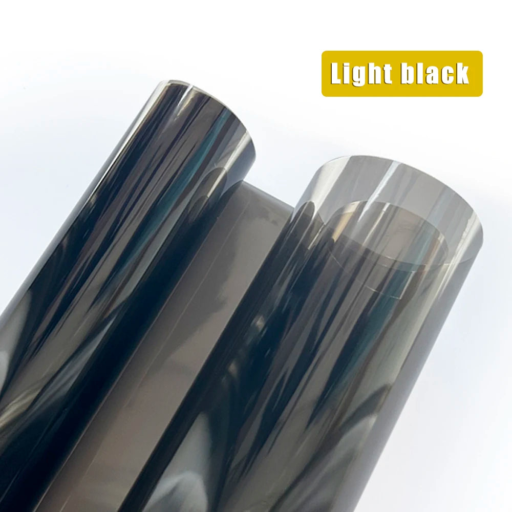 Brilho transparente luz preto fumaça filme pvc matiz farol lanterna traseira envoltório capa filme folha adesivo diy auto adesivos à prova dwaterproof água