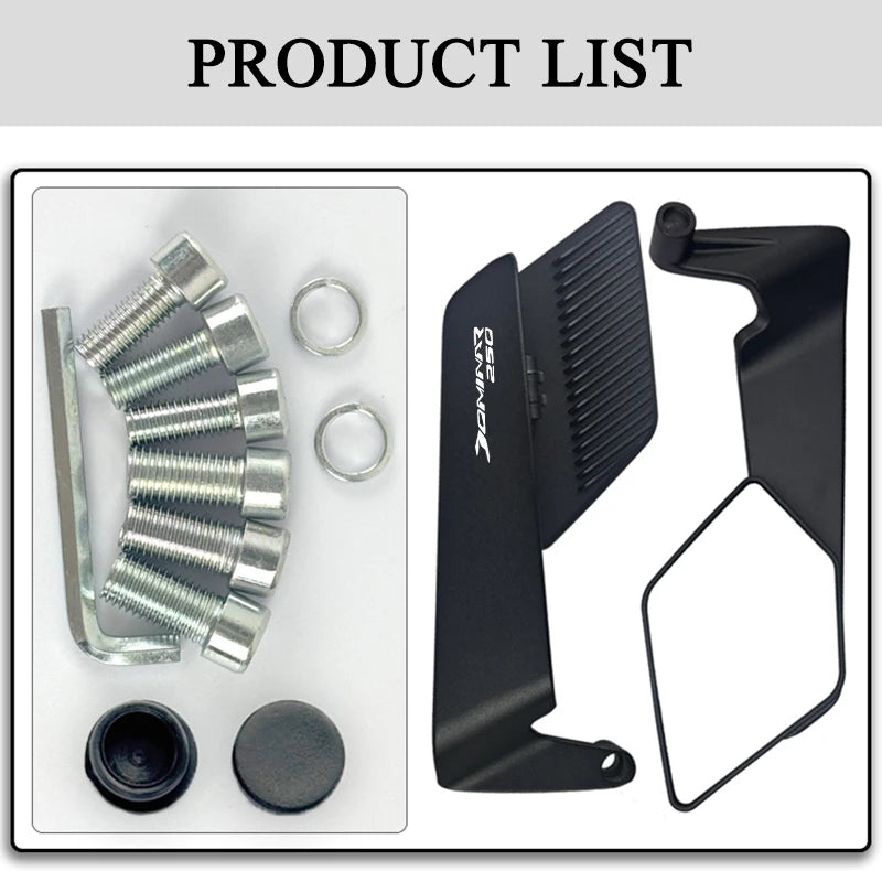 Espelho retrovisor ajustável furtivo para motocicleta, espelhos de asa fixa para bajaj dominar 250 400 pulsar dominar400 2017-2024