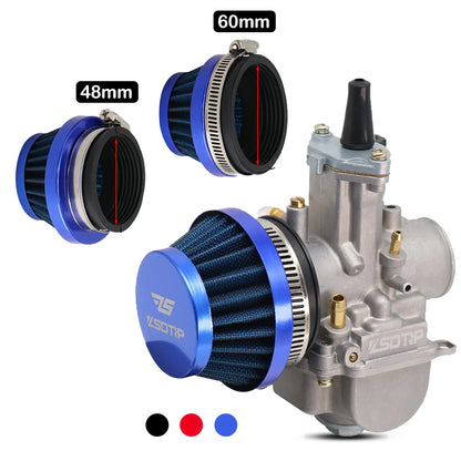 Zsdtrp universal filtro de ar do carburador mais limpo 48mm 55mm 60mm scooter da motocicleta para keihi koso mikuni oko carburador