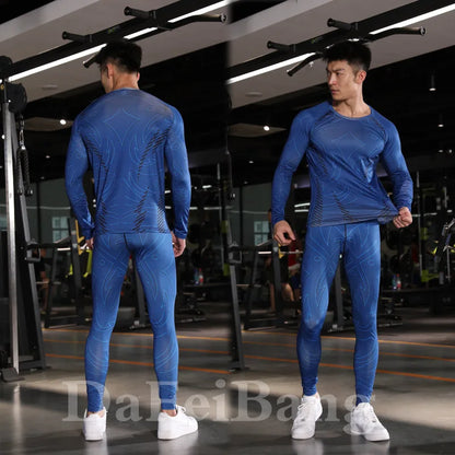 Roupa interior de esqui terno masculino respirável wicking snowboard esqui roupa interior camiseta calças de inverno esportes ao ar livre conjunto térmico