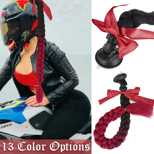 S-noilite sintético nova chegada capacete trança motocicleta mulher jumbo trança cabelo rabo de cavalo extensão do cabelo