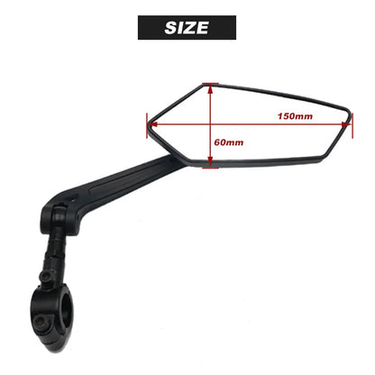 Espelho retrovisor da bicicleta ciclismo claro ampla gama de visão traseira refletor retrovisor ajustável guiador esquerda direita espelho