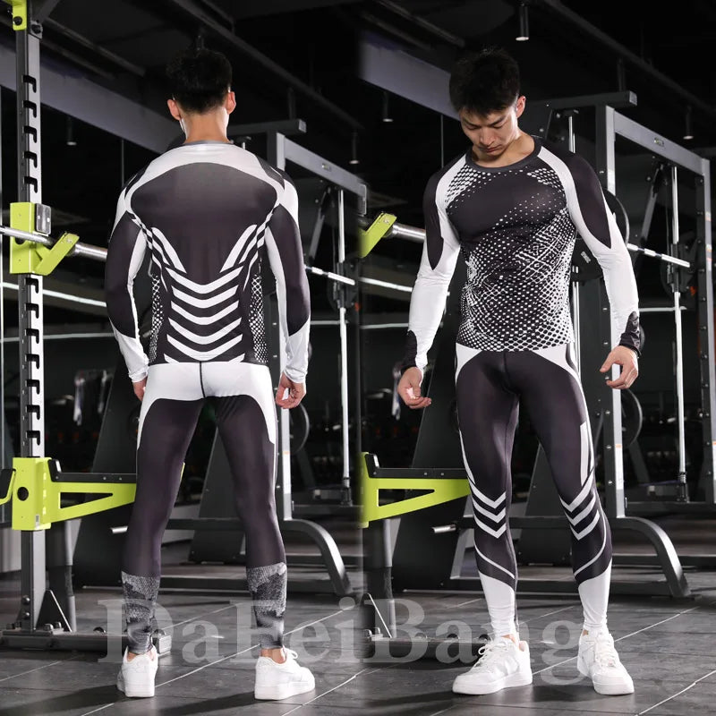 Roupa interior de esqui terno masculino respirável wicking snowboard esqui roupa interior camiseta calças de inverno esportes ao ar livre conjunto térmico
