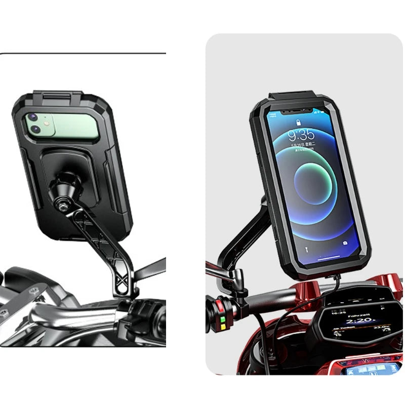 Waterproof Phone Case para bicicleta e motocicleta, celular Mount Bag, moto, scooter, suporte do telefone, guidão, espelho retrovisor, 3 a 8"