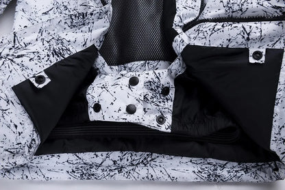 Traje térmico infantil, traje de esqui para meninos e meninas, conjunto de jaqueta de esqui à prova de vento, à prova d'água, jaqueta de neve para inverno