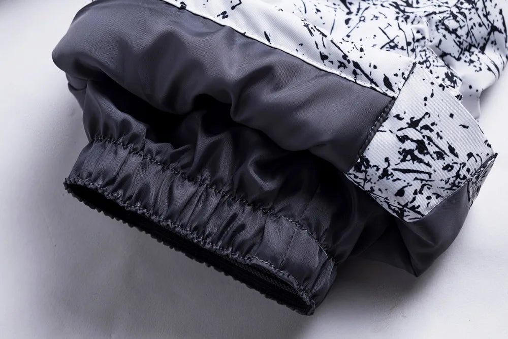 Traje térmico infantil, traje de esqui para meninos e meninas, conjunto de jaqueta de esqui à prova de vento, à prova d'água, jaqueta de neve para inverno