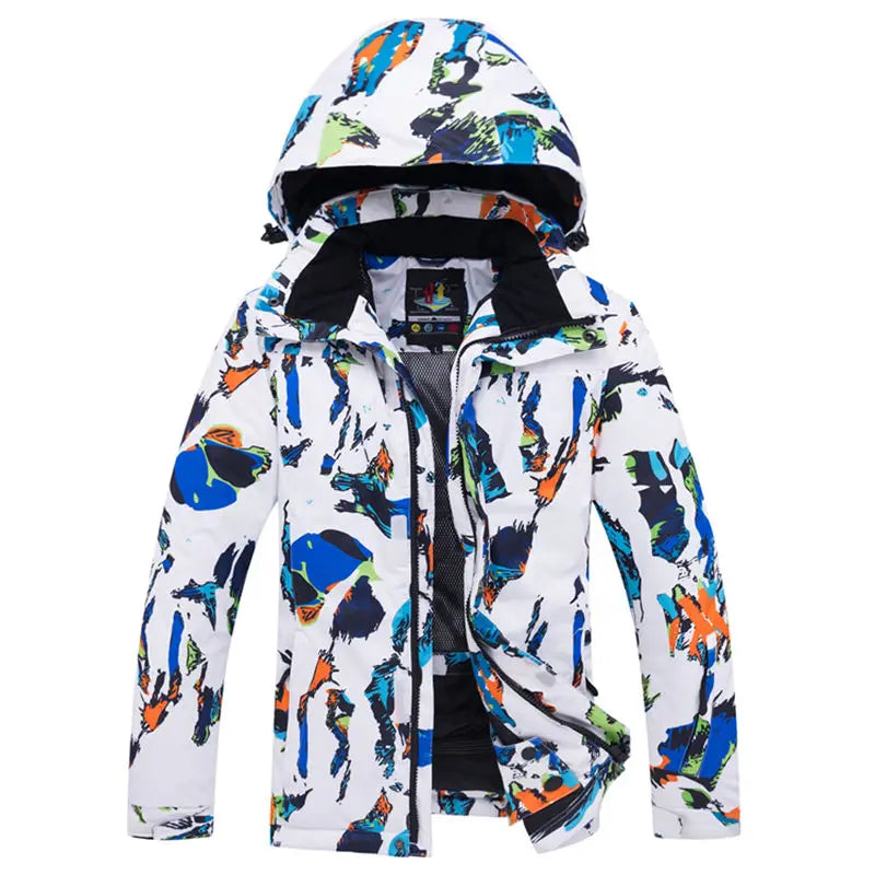 Traje térmico infantil, traje de esqui para meninos e meninas, conjunto de jaqueta de esqui à prova de vento, à prova d'água, jaqueta de neve para inverno