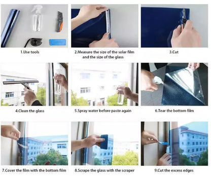 Filme de Cerâmica Nano HD Ultra de Alta Qualidade 50cmX3m IRR100% Filme Resistente ao Calor Proteção Solar Adesivos para Janelas de Carro