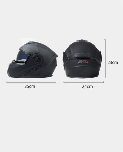 Bld modular lente dupla capacete da motocicleta segurança downhill flip up capacetes profissional motocross corrida rosto cheio casco moto