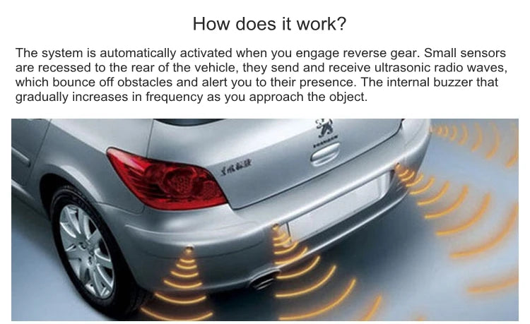 SMALUCK Car Reverse Video Parking Radar Sensor Rear View Backup Security System Sound Buzzer Alert Alarm for Camera Car Monitor