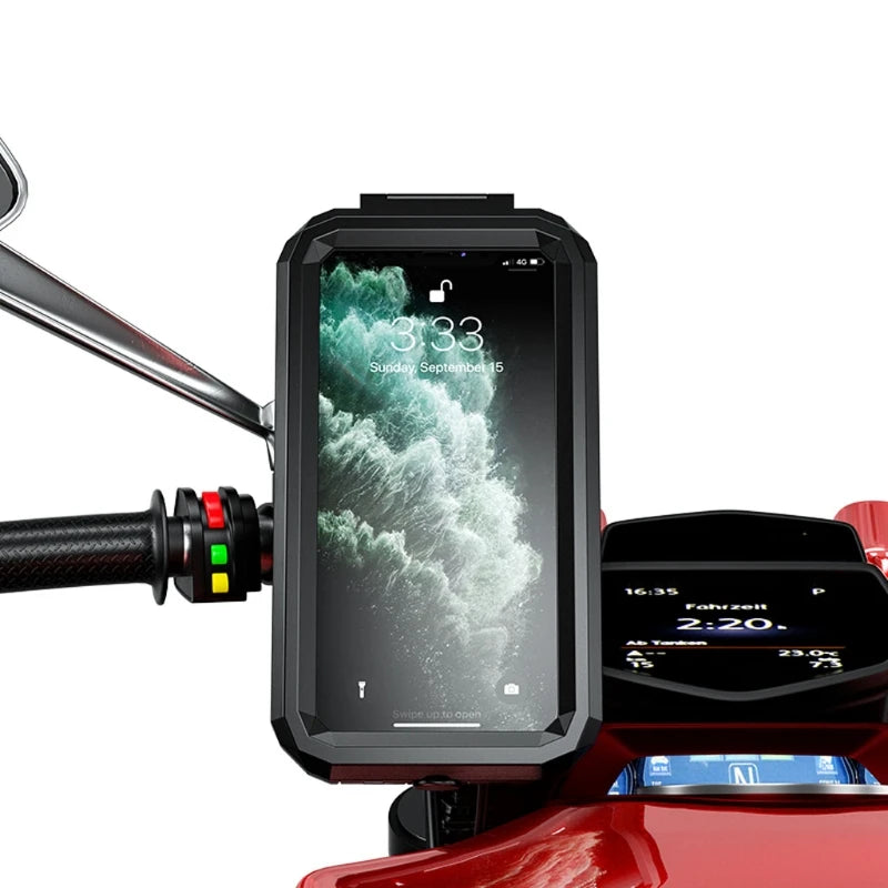 Waterproof Phone Case para bicicleta e motocicleta, celular Mount Bag, moto, scooter, suporte do telefone, guidão, espelho retrovisor, 3 a 8"