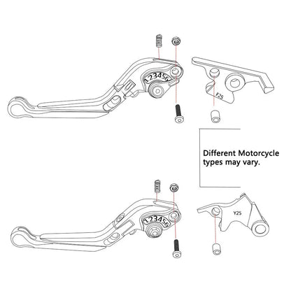 Alavanca de freio de embreagem dobrável ajustável para motocicleta, Grips do guidão termina, Bajaj Pulsar 200 NS, 200 RS, 200 A, 2021 2022 2023 2024
