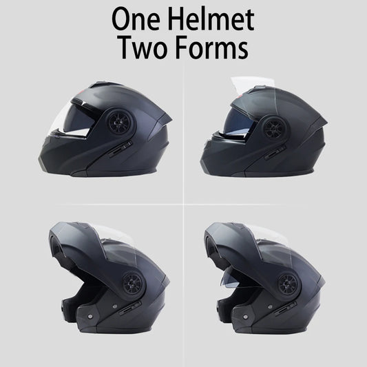 Bld modular lente dupla capacete da motocicleta segurança downhill flip up capacetes profissional motocross corrida rosto cheio casco moto