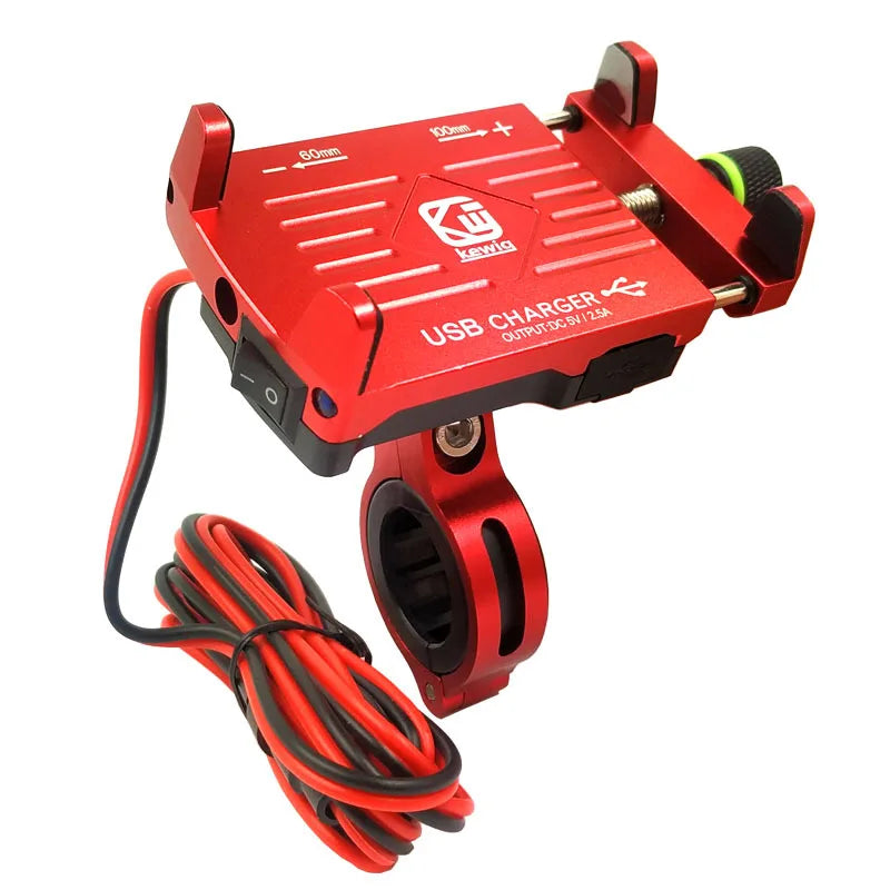 Motorcycle Phone Holder With 2.5A/QC3.0 3A USB Fast Charger Switch Motorcycle Mobile Stand for Cell Phone Holder Support Bike