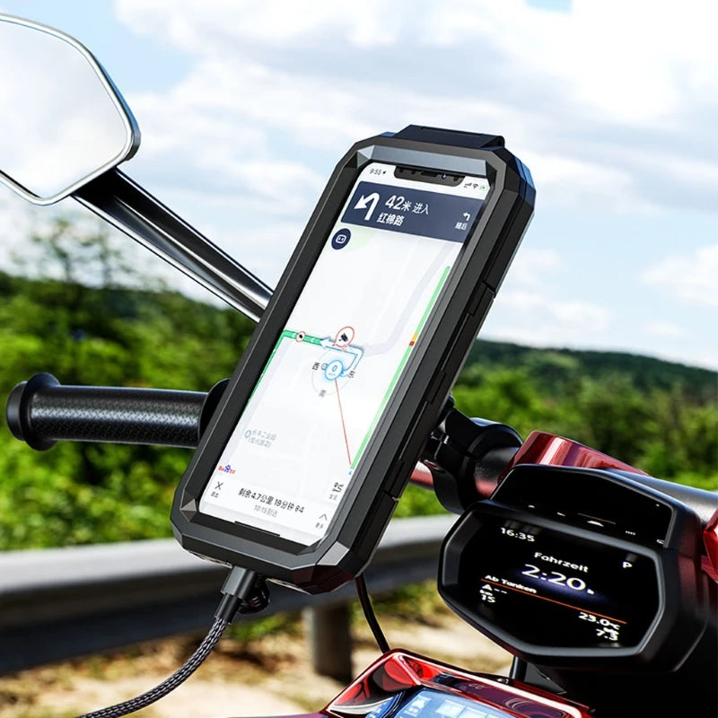 Waterproof Phone Case para bicicleta e motocicleta, celular Mount Bag, moto, scooter, suporte do telefone, guidão, espelho retrovisor, 3 a 8"