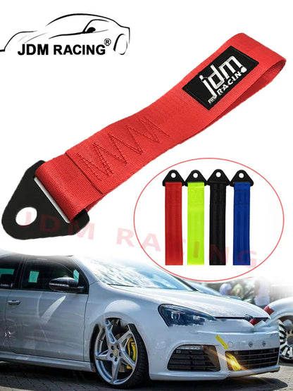 Correia de reboque de náilon de alta resistência universal jdm racing carro reboque auto cordas de reboque dianteiro e traseiro pára-choques reboque cinta de reboque decoração
