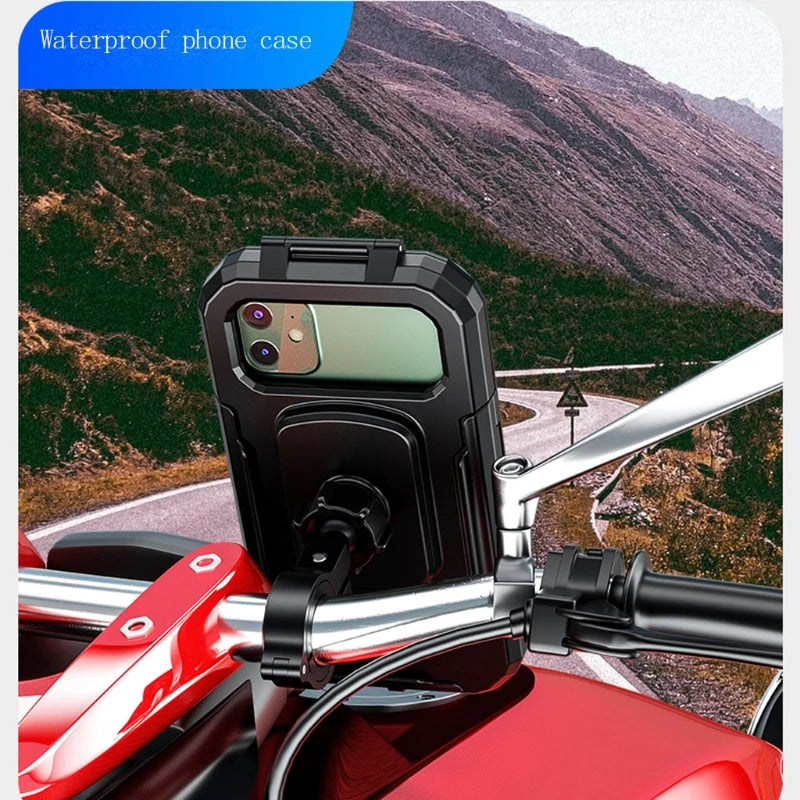 Waterproof Phone Case para bicicleta e motocicleta, celular Mount Bag, moto, scooter, suporte do telefone, guidão, espelho retrovisor, 3 a 8"