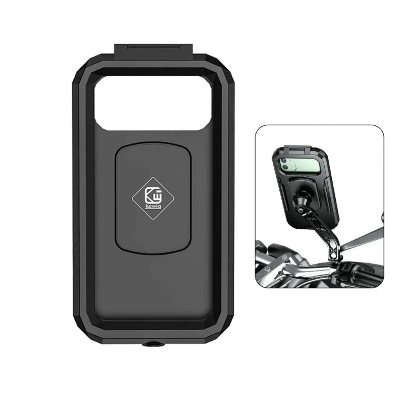 Waterproof Phone Case para bicicleta e motocicleta, celular Mount Bag, moto, scooter, suporte do telefone, guidão, espelho retrovisor, 3 a 8"