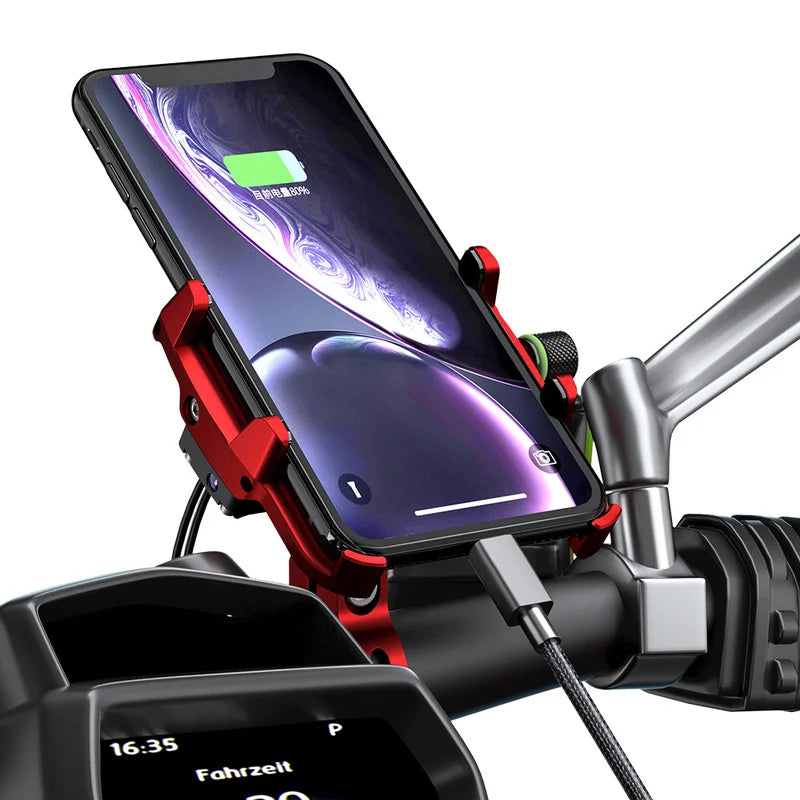 Motorcycle Phone Holder With 2.5A/QC3.0 3A USB Fast Charger Switch Motorcycle Mobile Stand for Cell Phone Holder Support Bike