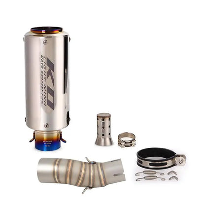 Tubo de escape para motocicleta CFMOTO, aço inoxidável, deslizamento, DB Killer removível, Escape Mid Link, DB Killer, 51mm, 2022 a 2024