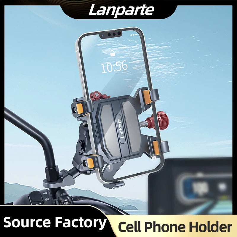 Suporte para celular para Kawasaki Ninja 400/500/650 2019–2026 em alumínio com absorção de choque 360 °   Suporte de Navegação Metálico Ajustável